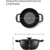 image:imageTramontina Utsava 23Quart PreSeasoned Cast Iron Kadai with Lid Small Kadhai Pot for Indian Cooking23Quart