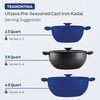 image:imageTramontina Utsava 23Quart PreSeasoned Cast Iron Kadai with Lid Small Kadhai Pot for Indian Cooking39Quart