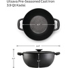 image:imageTramontina Utsava 23Quart PreSeasoned Cast Iron Kadai with Lid Small Kadhai Pot for Indian Cooking39Quart