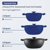 image:imageTramontina Utsava 23Quart PreSeasoned Cast Iron Kadai with Lid Small Kadhai Pot for Indian Cooking49Quart