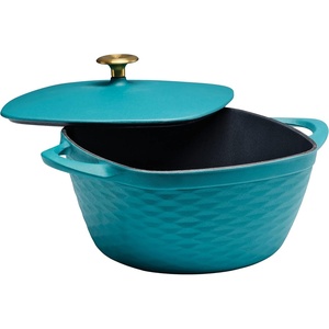 image:imagePrisma 7 Qt Enameled Cast Iron Covered Square Dutch Oven Teal