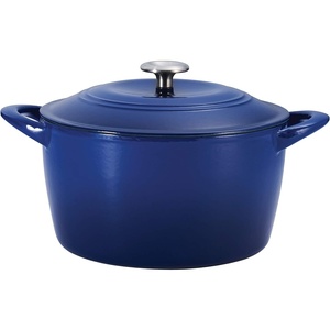 image:imageTramontina 7 Qt Enameled Cast Iron Covered Tall Round Dutch Oven Latte  80131353DSClassic Blue