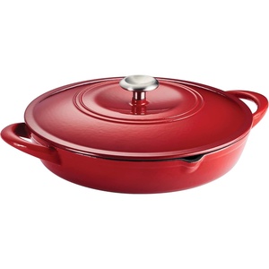 image:imageTramontina 7 Qt Enameled Cast Iron Covered Tall Round Dutch Oven Latte  80131353DSRed