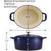 image:imageTramontina Bestow Enameled Cast Iron Dutch Oven Pot with Lid Round 55quart Cactus Gold KnobBlue