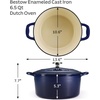 image:imageTramontina Bestow Enameled Cast Iron Dutch Oven Pot with Lid Round 55quart Cactus Gold KnobBlue