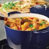 image:imageTramontina Bestow Enameled Cast Iron Dutch Oven Pot with Lid Round 55quart Cactus Gold KnobBlue