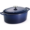 image:imageTramontina Bestow Enameled Cast Iron Dutch Oven Pot with Lid Round 55quart Cactus Gold KnobBlue