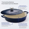 image:imageTramontina Bestow Enameled Cast Iron Dutch Oven Pot with Lid Round 55quart Cactus Gold KnobBlue