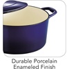 image:imageTramontina Bestow Enameled Cast Iron Dutch Oven Pot with Lid Round 55quart Cactus Gold KnobBlue
