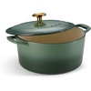 image:imageTramontina Bestow Enameled Cast Iron Dutch Oven Pot with Lid Round 55quart Cactus Gold KnobCactus