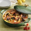 image:imageTramontina Bestow Enameled Cast Iron Dutch Oven Pot with Lid Round 55quart Cactus Gold KnobCactus