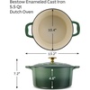 image:imageTramontina Bestow Enameled Cast Iron Dutch Oven Pot with Lid Round 55quart Cactus Gold KnobCactus