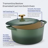 image:imageTramontina Bestow Enameled Cast Iron Dutch Oven Pot with Lid Round 55quart Cactus Gold KnobCactus
