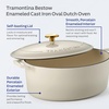 image:imageTramontina Bestow Enameled Cast Iron Dutch Oven Pot with Lid Round 55quart Cactus Gold KnobLatte