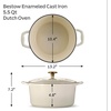 image:imageTramontina Bestow Enameled Cast Iron Dutch Oven Pot with Lid Round 55quart Cactus Gold KnobLatte