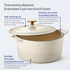 image:imageTramontina Bestow Enameled Cast Iron Dutch Oven Pot with Lid Round 55quart Cactus Gold KnobLatte