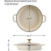 image:imageTramontina Bestow Enameled Cast Iron Dutch Oven Pot with Lid Round 55quart Cactus Gold KnobLatte