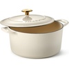 image:imageTramontina Bestow Enameled Cast Iron Dutch Oven Pot with Lid Round 55quart Cactus Gold KnobLatte