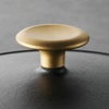 image:imageTramontina Bestow Enameled Cast Iron Dutch Oven Pot with Lid Round 55quart Cactus Gold KnobMatte Black