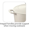 image:imageTramontina Bestow Enameled Cast Iron Dutch Oven Pot with Lid Round 55quart Cactus Gold KnobMatte White