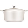 image:imageTramontina Bestow Enameled Cast Iron Dutch Oven Pot with Lid Round 55quart Cactus Gold KnobMatte White