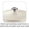 image:imageTramontina Bestow Enameled Cast Iron Dutch Oven Pot with Lid Round 55quart Cactus Gold KnobMatte White