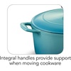 image:imageTramontina Bestow Enameled Cast Iron Dutch Oven Pot with Lid Round 55quart Cactus Gold KnobMedium Blue