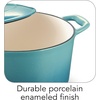 image:imageTramontina Bestow Enameled Cast Iron Dutch Oven Pot with Lid Round 55quart Cactus Gold KnobMedium Blue