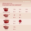 image:imageTramontina Bestow Enameled Cast Iron Dutch Oven Pot with Lid Round 55quart Cactus Gold KnobRed