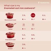image:imageTramontina Bestow Enameled Cast Iron Dutch Oven Pot with Lid Round 55quart Cactus Gold KnobRed