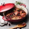image:imageTramontina Bestow Enameled Cast Iron Dutch Oven Pot with Lid Round 55quart Cactus Gold KnobRed