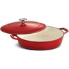 image:imageTramontina Bestow Enameled Cast Iron Dutch Oven Pot with Lid Round 55quart Cactus Gold KnobRed