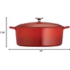 image:imageTramontina Bestow Enameled Cast Iron Dutch Oven Pot with Lid Round 55quart Cactus Gold KnobRed