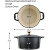 image:imageTramontina Bestow Enameled Cast Iron Dutch Oven Pot with Lid Round 55quart Cactus Gold KnobSmoke