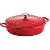 image:imageTramontina Bestow Enameled Cast Iron Dutch Oven Pot with Lid Round 55quart Cactus Gold KnobRed