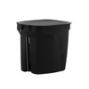 image:imageTramontina 2 Gallon Plastic Trash Bin with Step Pedal  Black  Durable Injection Molded Design Lid Liner and Steel Rod 81200020DS