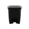 image:imageTramontina 2 Gallon Plastic Trash Bin with Step Pedal  Black  Durable Injection Molded Design Lid Liner and Steel Rod 81200020DS
