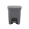 image:imageTramontina 2 Gallon Plastic Trash Bin with Step Pedal  Gray  Durable Injection Molded Design Lid Liner and Steel Rod 81200021DS