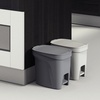 image:imageTramontina 2 Gallon Plastic Trash Bin with Step Pedal  Gray  Durable Injection Molded Design Lid Liner and Steel Rod 81200021DS