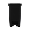 image:imageTramontina 25 Gallon Plastic Trash Bin with Step Pedal  Black  Durable Injection Molded Design Lid Liner and Steel Rod 81200022DS