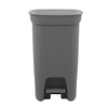 image:imageTramontina 25 Gallon Plastic Trash Bin with Step Pedal  Gray  Durable Injection Molded Design Lid Liner and Steel Rod 81200023DS