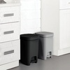image:imageTramontina 25 Gallon Plastic Trash Bin with Step Pedal  Gray  Durable Injection Molded Design Lid Liner and Steel Rod 81200023DS