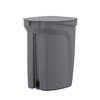 image:imageTramontina 25 Gallon Plastic Trash Bin with Step Pedal  Gray  Durable Injection Molded Design Lid Liner and Steel Rod 81200023DS