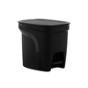 image:imageTramontina 2 Gallon Plastic Trash Bin with Step Pedal  Black  Durable Injection Molded Design Lid Liner and Steel Rod 81200020DS