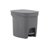 image:imageTramontina 2 Gallon Plastic Trash Bin with Step Pedal  Gray  Durable Injection Molded Design Lid Liner and Steel Rod 81200021DS
