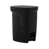 image:imageTramontina 25 Gallon Plastic Trash Bin with Step Pedal  Black  Durable Injection Molded Design Lid Liner and Steel Rod 81200022DS