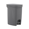 image:imageTramontina 25 Gallon Plastic Trash Bin with Step Pedal  Gray  Durable Injection Molded Design Lid Liner and Steel Rod 81200023DS