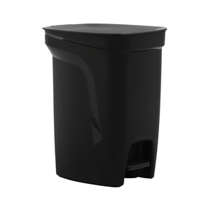 image:imageTramontina 25 Gallon Plastic Trash Bin with Step Pedal  Black  Durable Injection Molded Design Lid Liner and Steel Rod 81200022DS