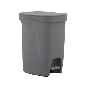 image:imageTramontina 25 Gallon Plastic Trash Bin with Step Pedal  Gray  Durable Injection Molded Design Lid Liner and Steel Rod 81200023DS