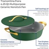 image:imageTramontina Fiora 425Quart Multipurpose Ceramic Non Stick Cooking Pan with Lid BlueGreen